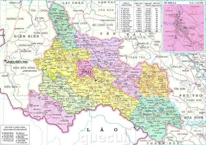 ban do son la