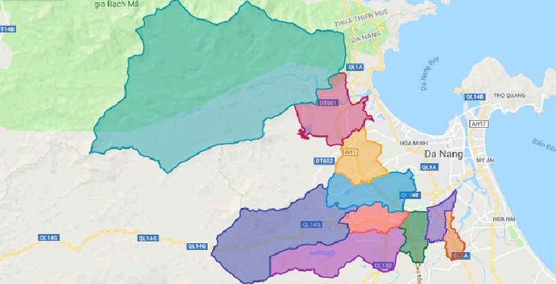 Bản đồ huyện Hòa Vang