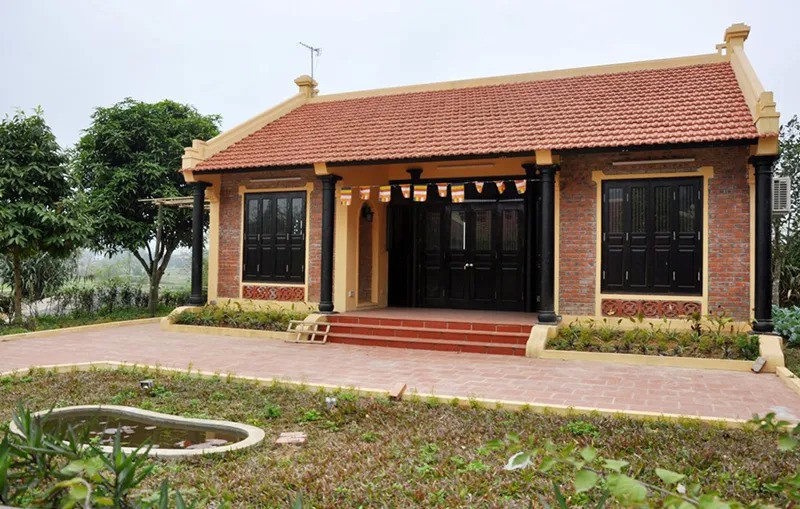 Nhà 3 gian miền Bắc đơn giản, mộc mạc