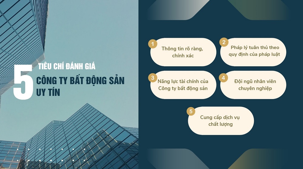 5 Tiêu chí đánh giá công ty bất động sản uy tín