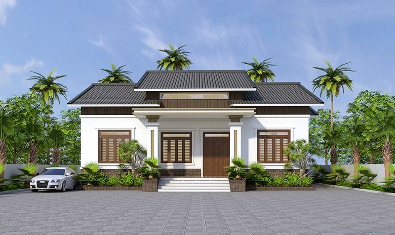 21+ mẫu thiết kế nhà cấp 4 8x12 3 phòng ngủ tiết kiệm chi phí