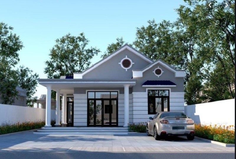 Nhà cấp 4 mái thái 300 triệu có nơi để xe ô tô