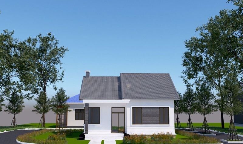Nhà cấp 4 mái thái siêu đơn giản tinh tế với 300 triệu
