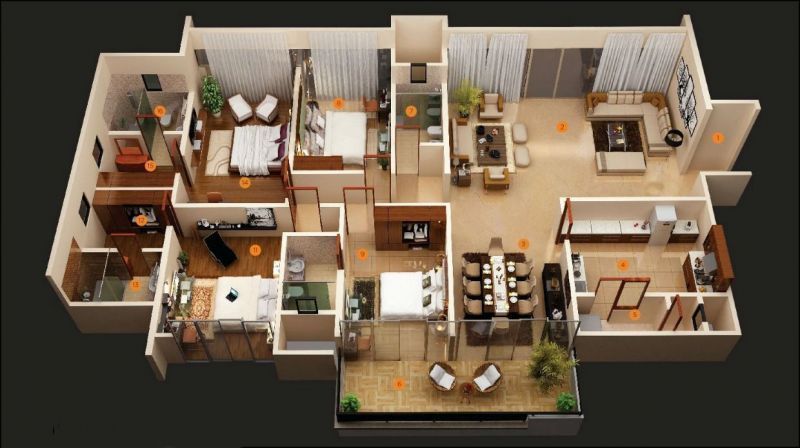 Top 50 mẫu thiết kế chung cư 50m2 2 phòng ngủ đẹp nhất
