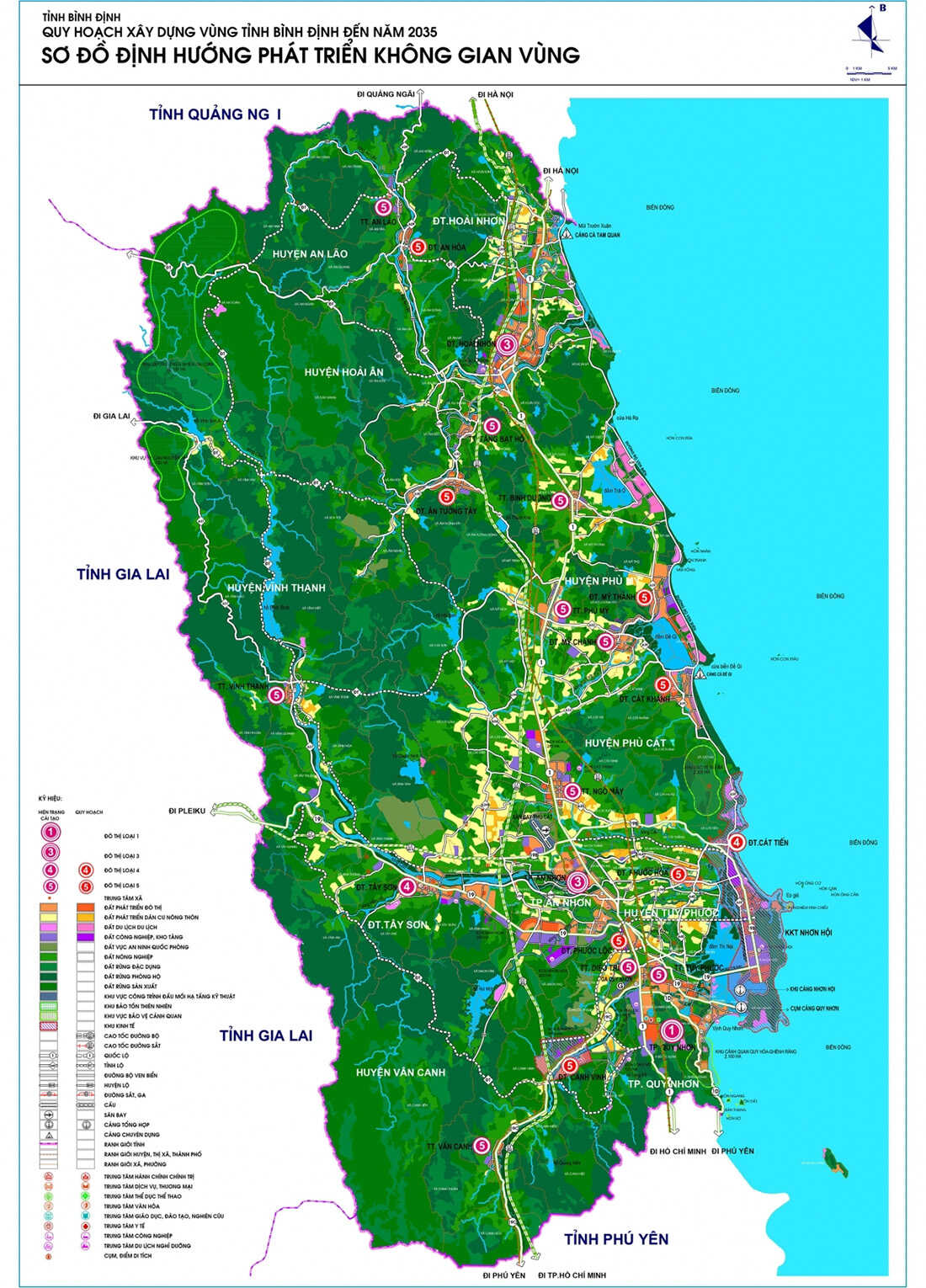 Bản đồ định hướng phát triển không gian vùng của tỉnh