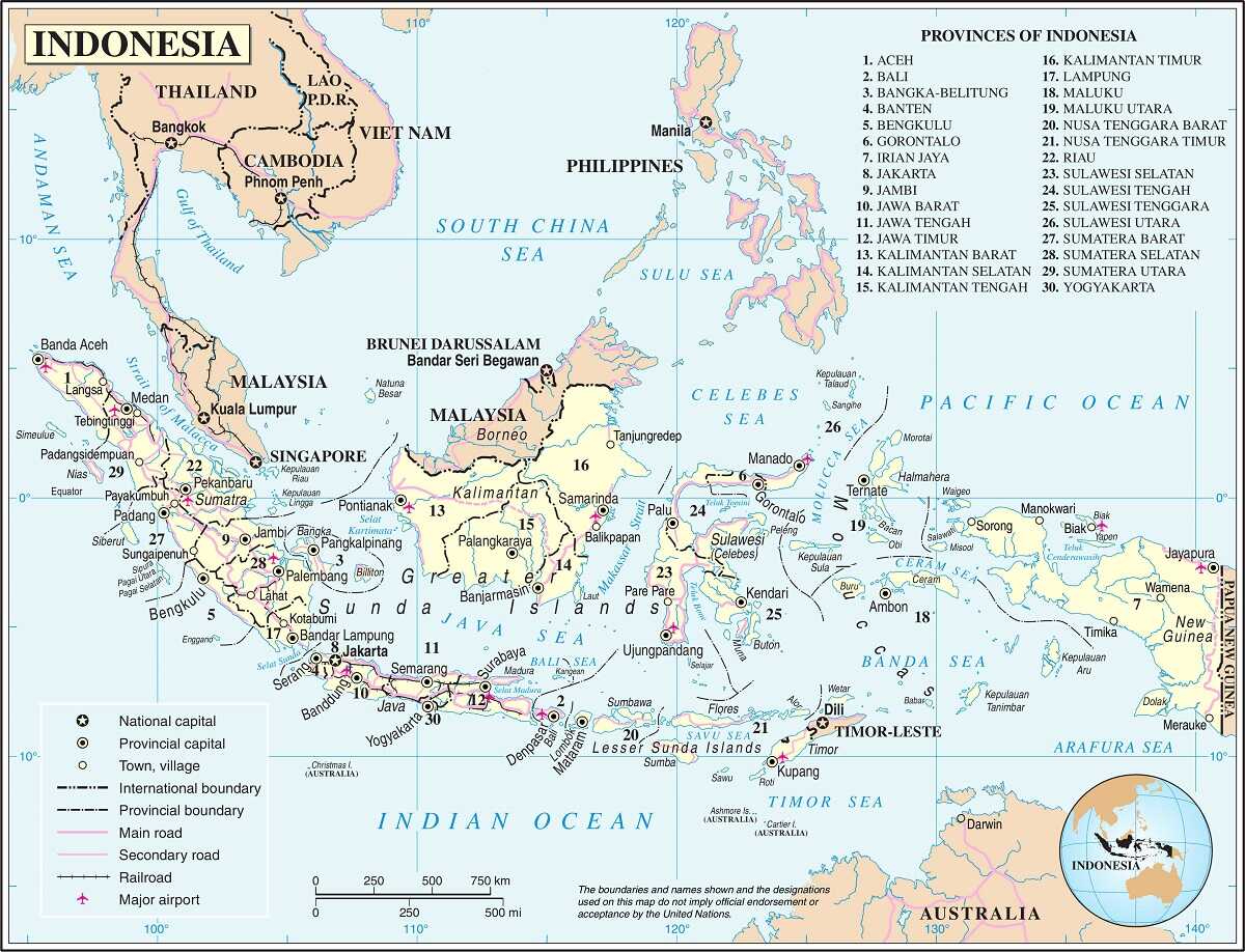 Bản đồ chi tiết Indonesia