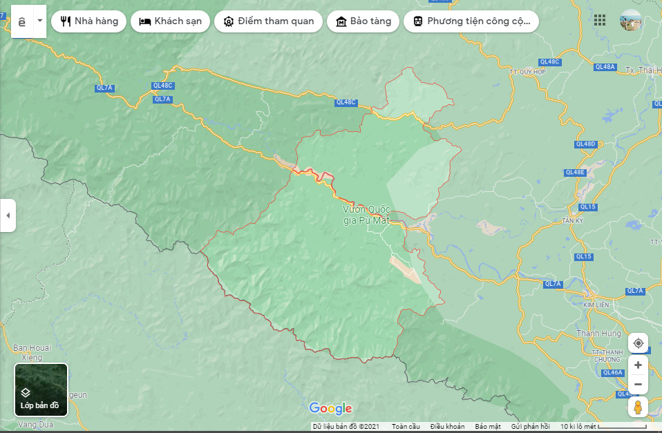 Bản đồ huyện Con Cuông