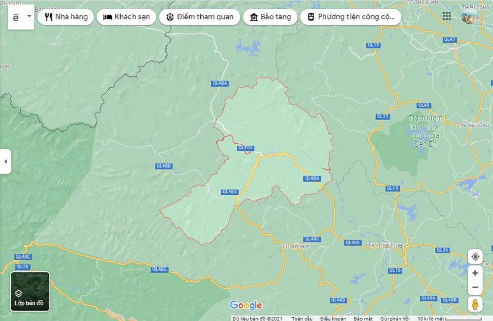 Bản đồ huyện Quỳ Châu