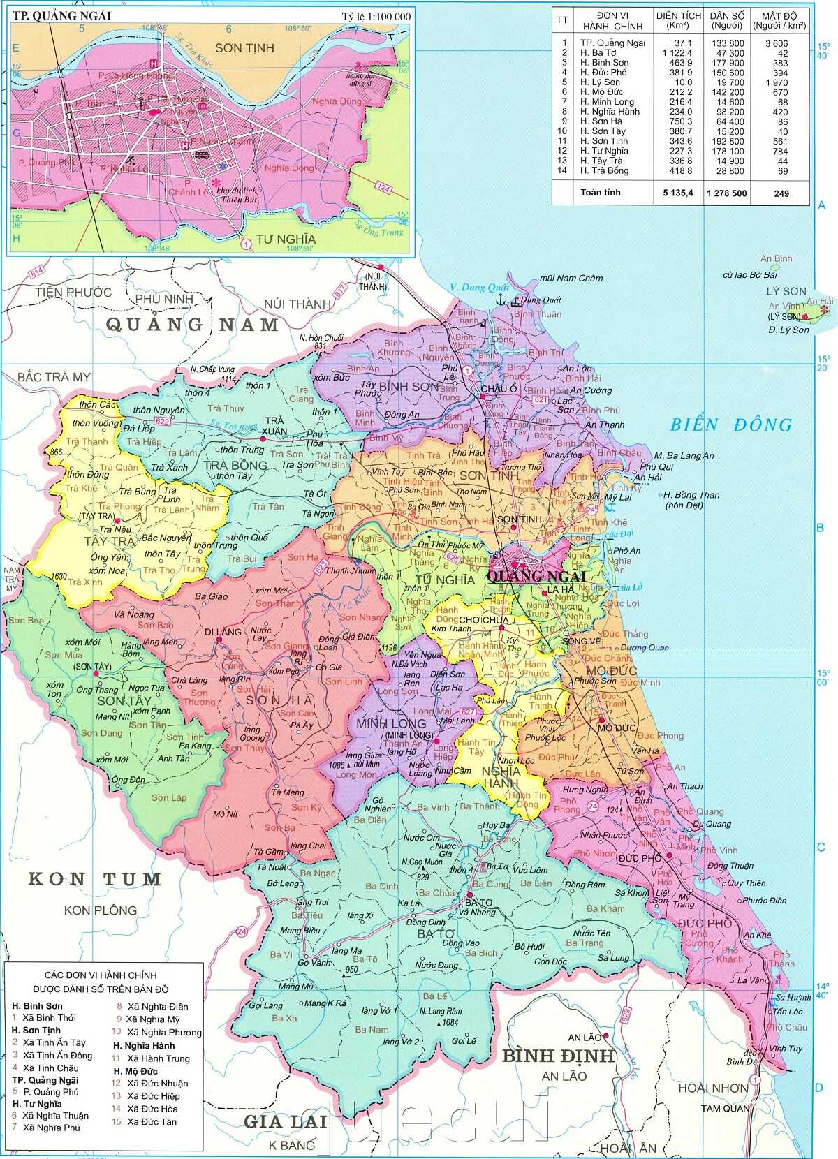 Bản đồ Quảng Ngãi quy hoạch mới nhất