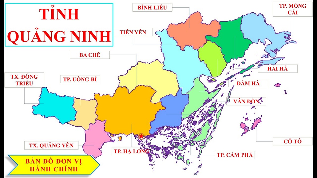 Bản đồ hành chính tỉnh Quảng Ninh