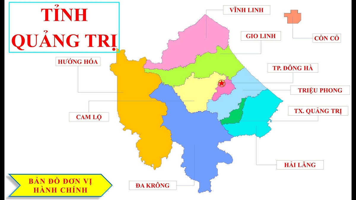 Bản đồ hành chính các huyện thị trong tỉnh