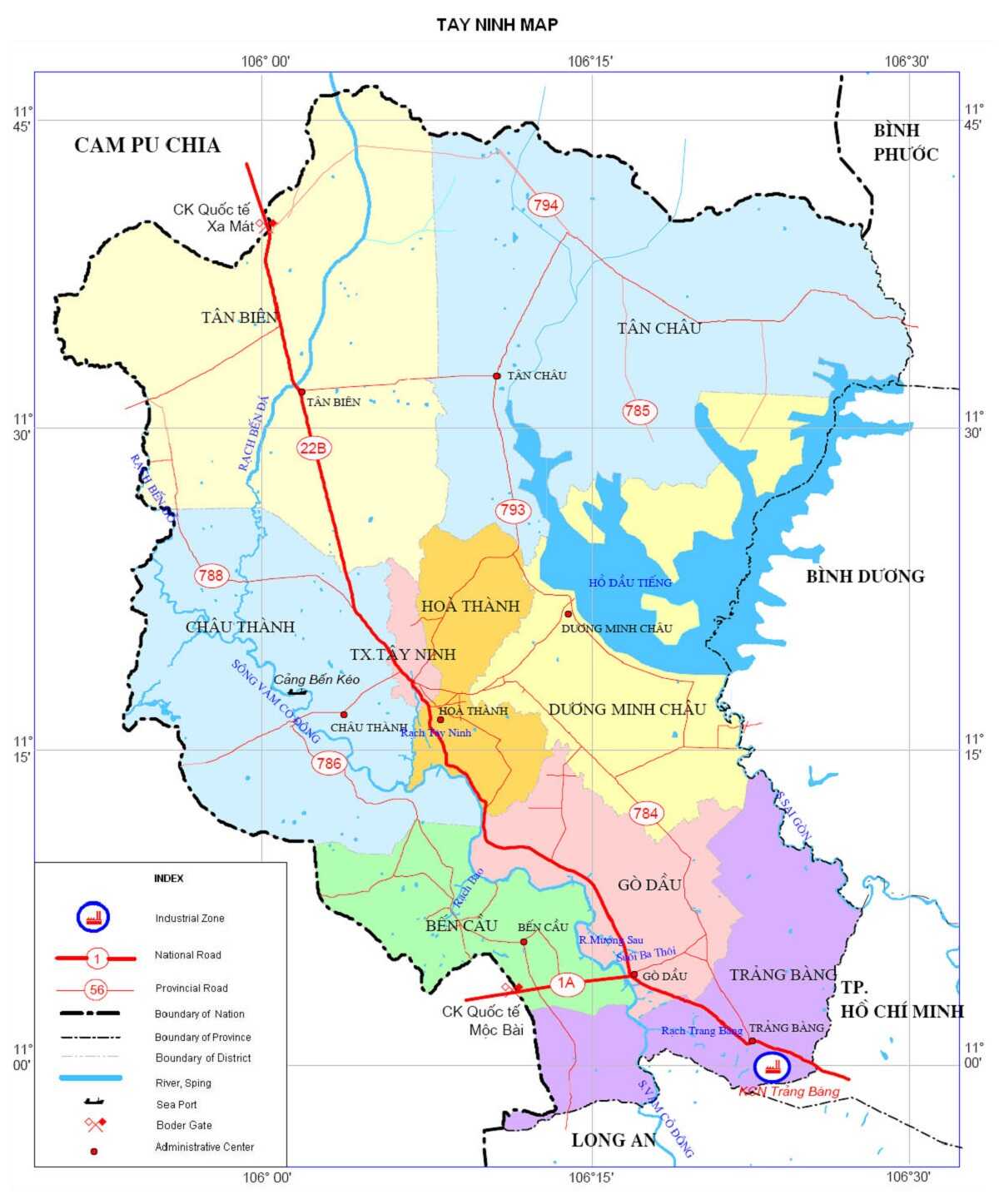 bản đồ hệ thống giao thông trong tỉnh