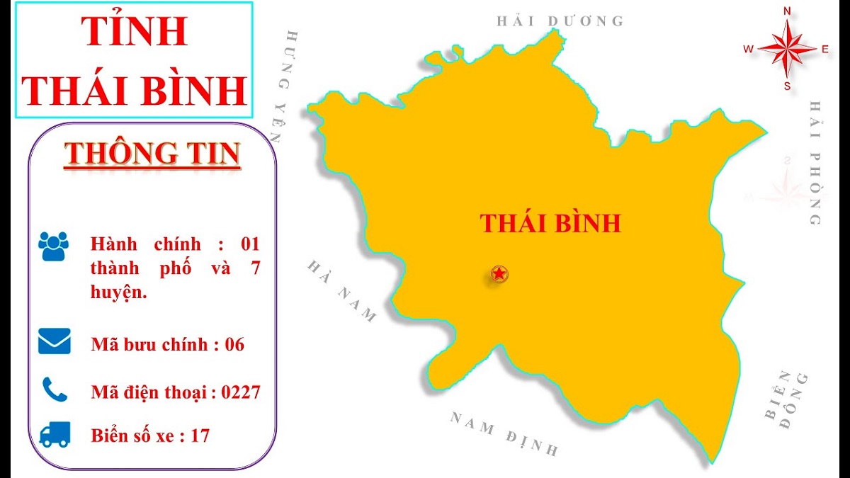 Bản đồ tỉnh Thái Bình và thông tin chi tiết