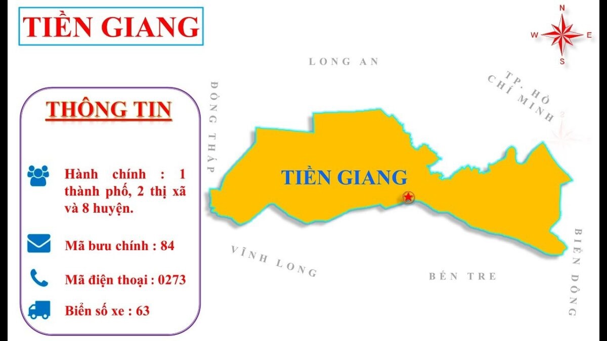Bản đồ tỉnh Tiền Giang mới nhất
