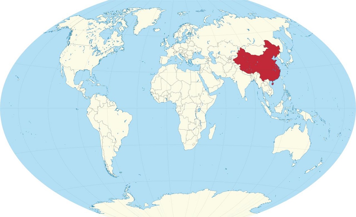 Vị trí của Trung Quốc trên bản đồ thế giới