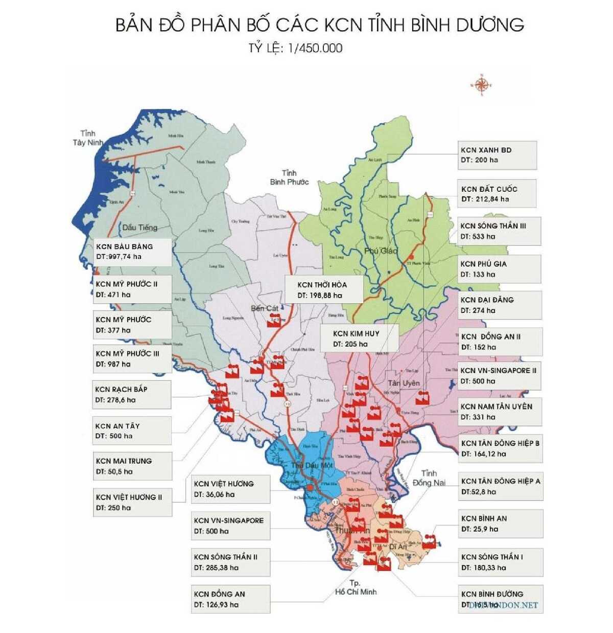 Bản đồ quy hoạch các khu công nghiệp mới nhất