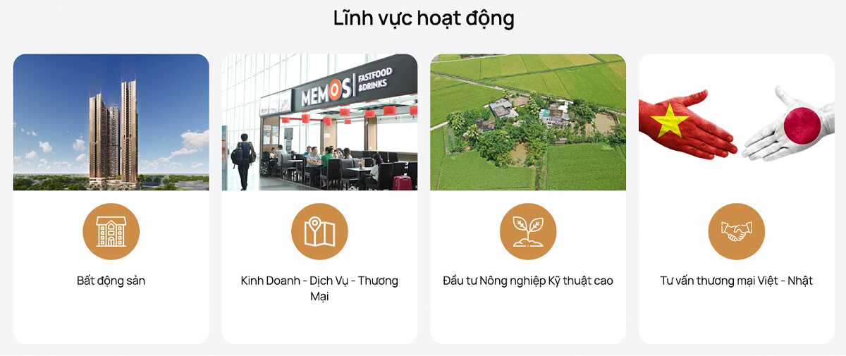Các lĩnh vực hoạt động chính của tập đoàn
