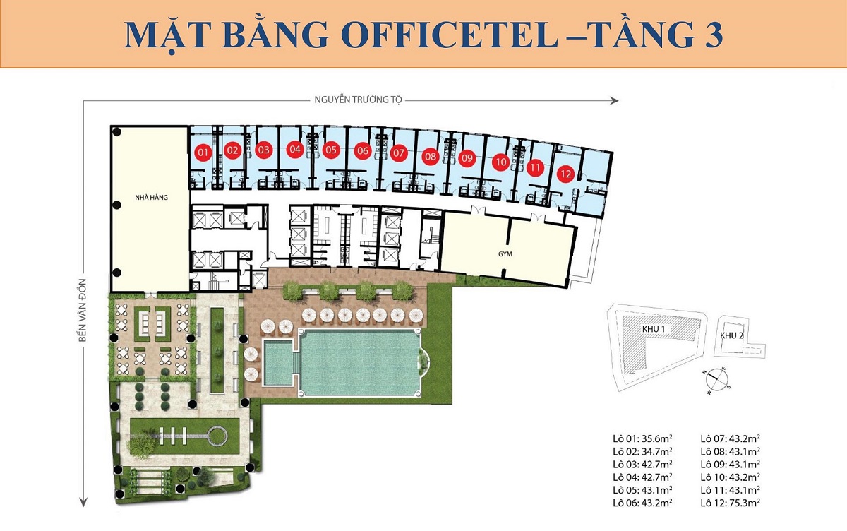 Mặt bằng tầng 3 dự án Saigon Royal Residences
