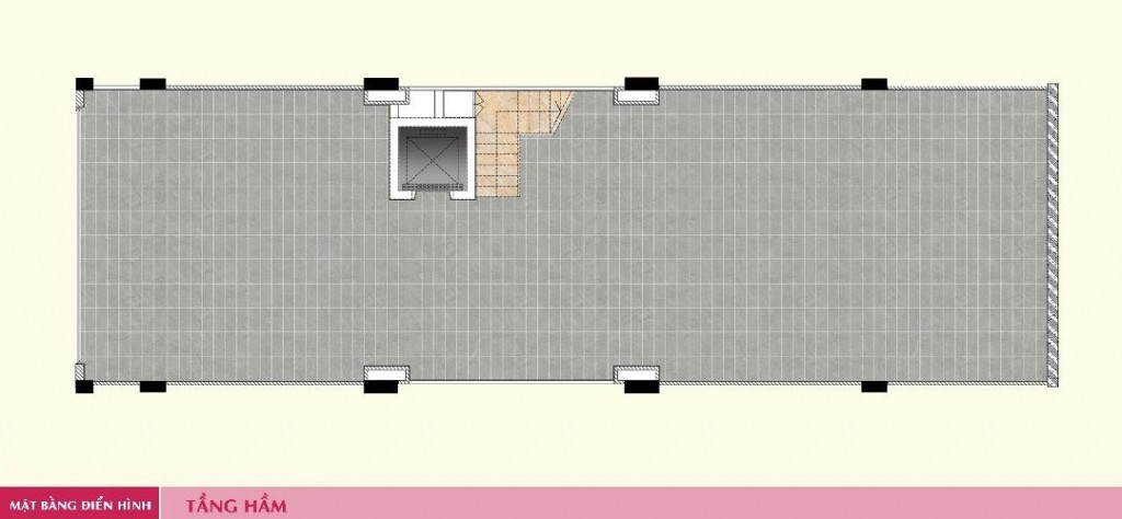 layout tầng hầm shophouse