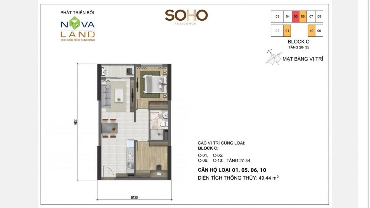 Thiết kế các loại hình căn hộ dự án Soho Residence