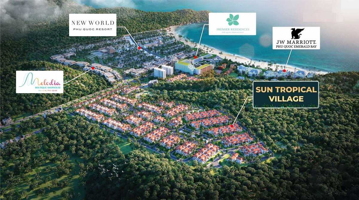 vị trí xây dựng dự án Sun Tropical Village