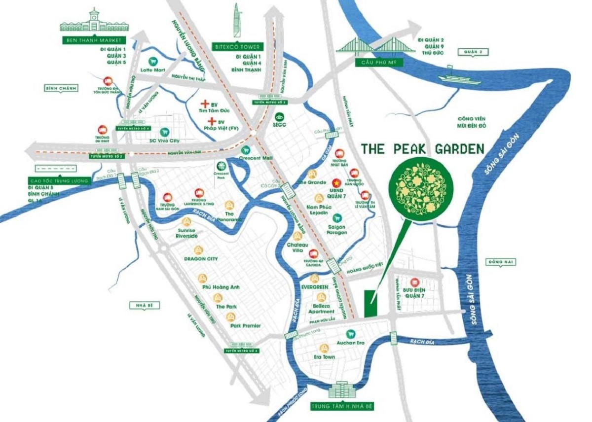 Vị trí xây dựng dự án The Peak Garden
