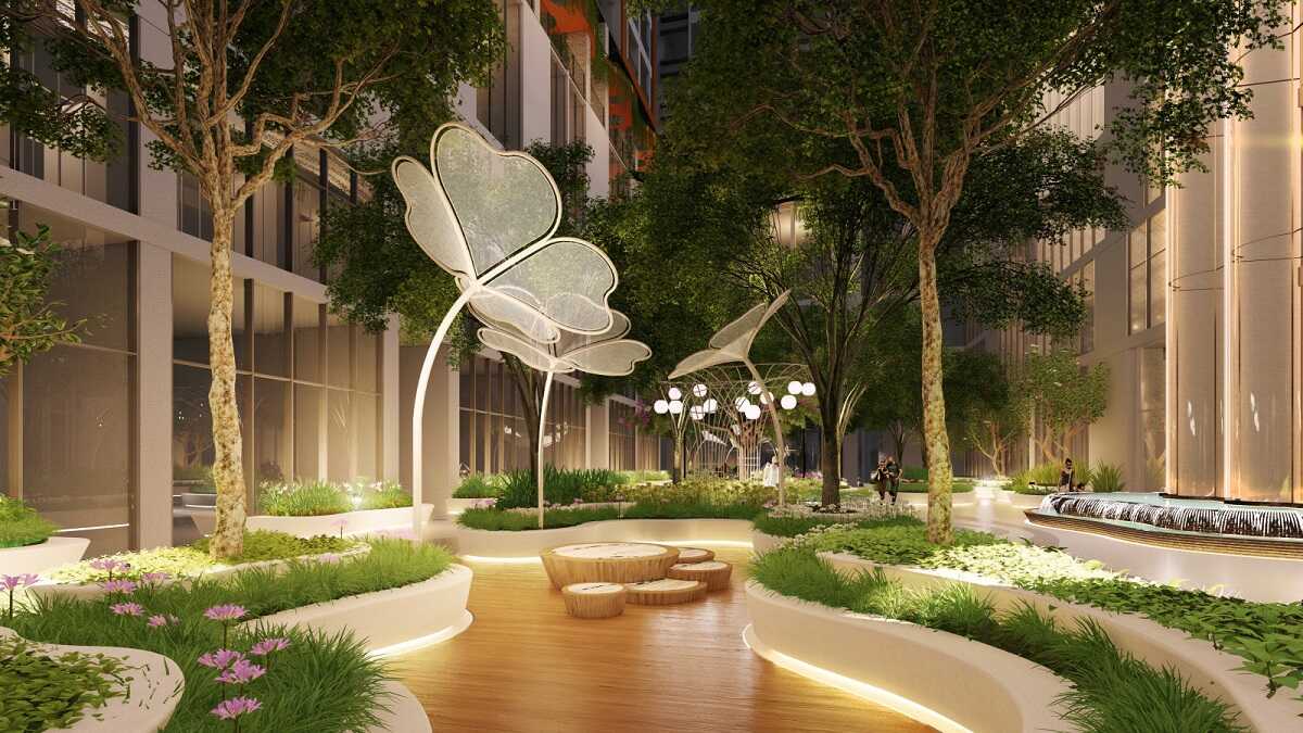 Vườn ánh sáng tạo cảnh quan ấn tượng cho The Peak Garden