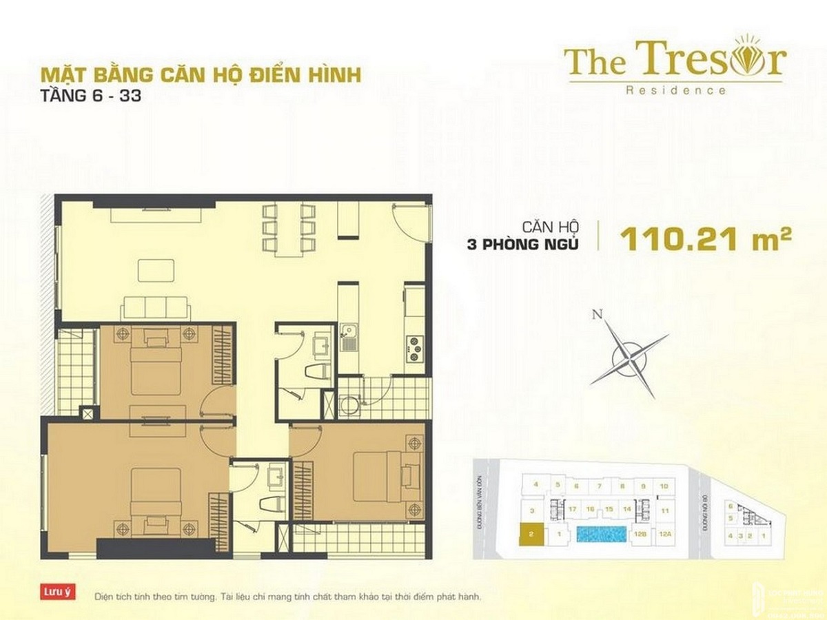 Thiết kế các loại hình căn hộ dự án The Tresor