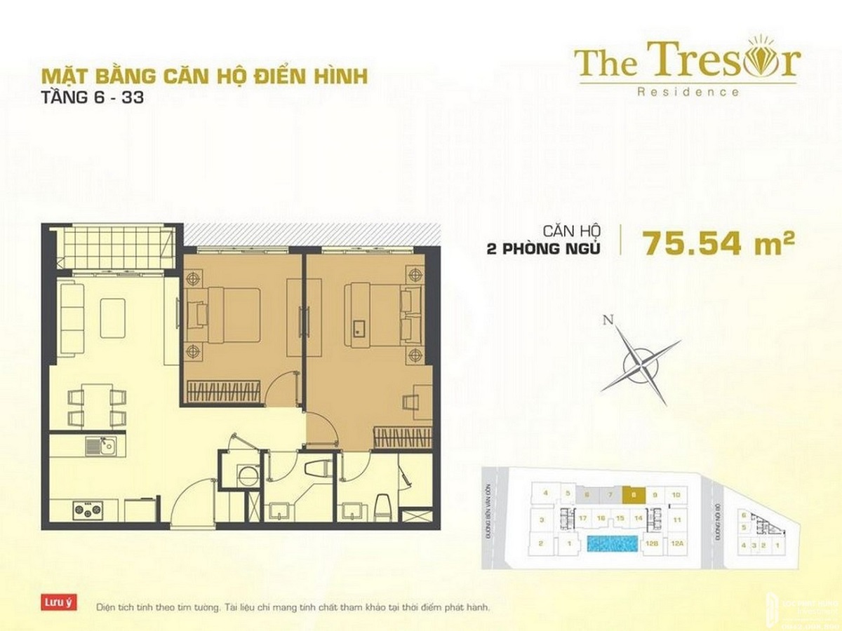 Thiết kế các loại hình căn hộ dự án The Tresor