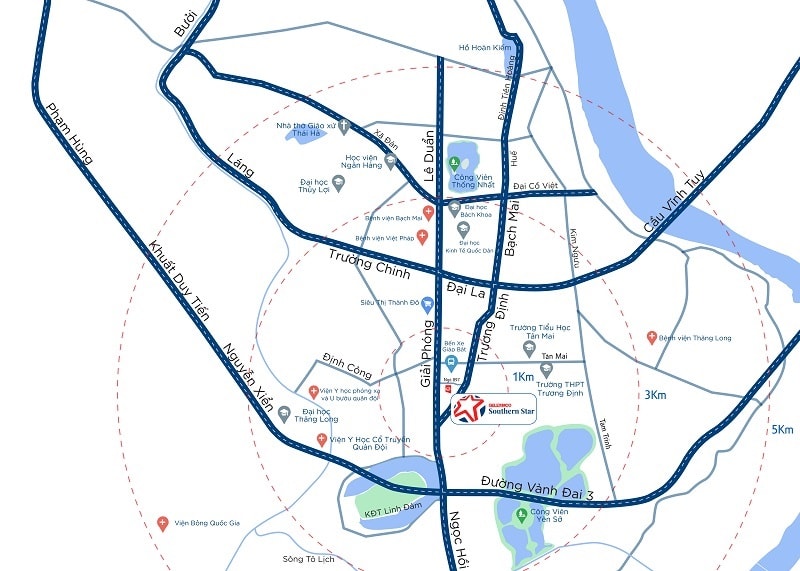 Vị trí dự án Geleximco Southern Star Đuôi Cá