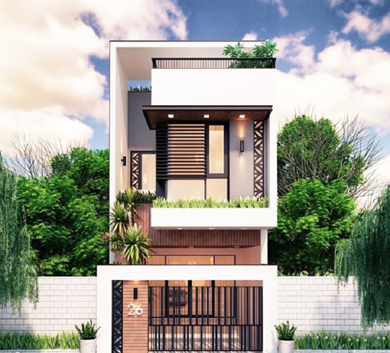 Nhà hướng Tây Nam 2 tầng
