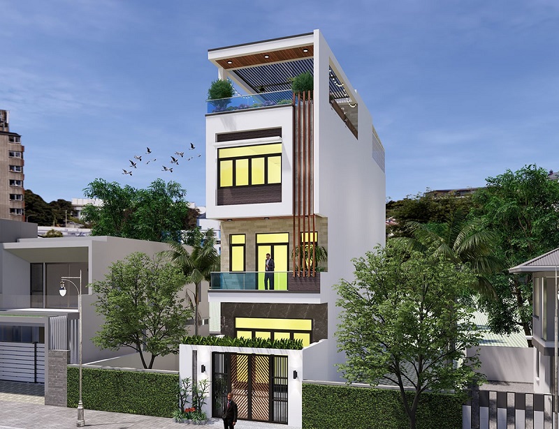 Nhà hướng Tây Nam 3 tầng