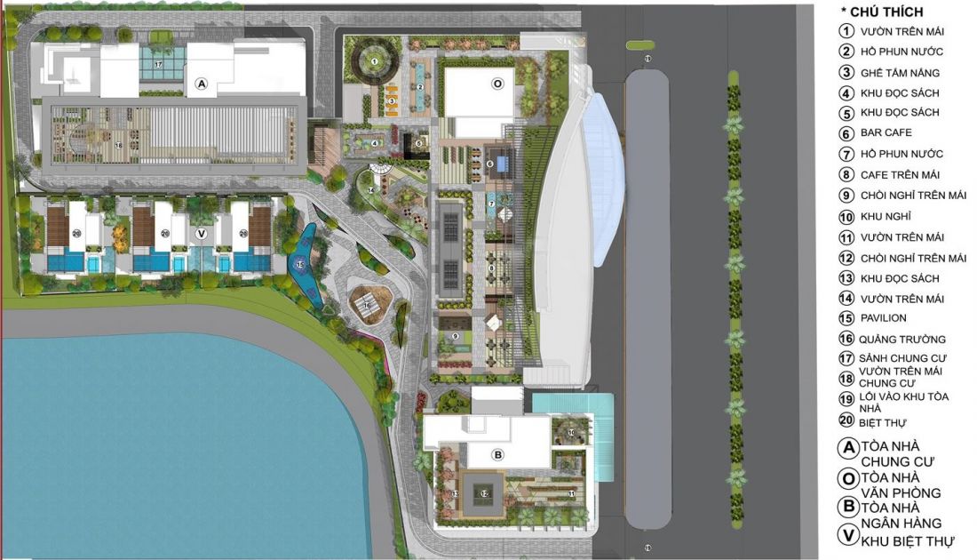 Mặt bằng tiện ích Diamond Park Plaza