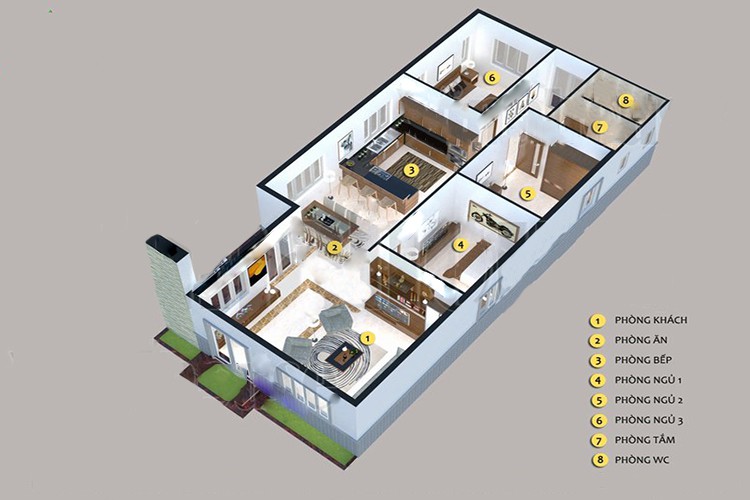 9 mẫu nhà cấp 4 có 4 phòng ngủ mái thái năm 2023