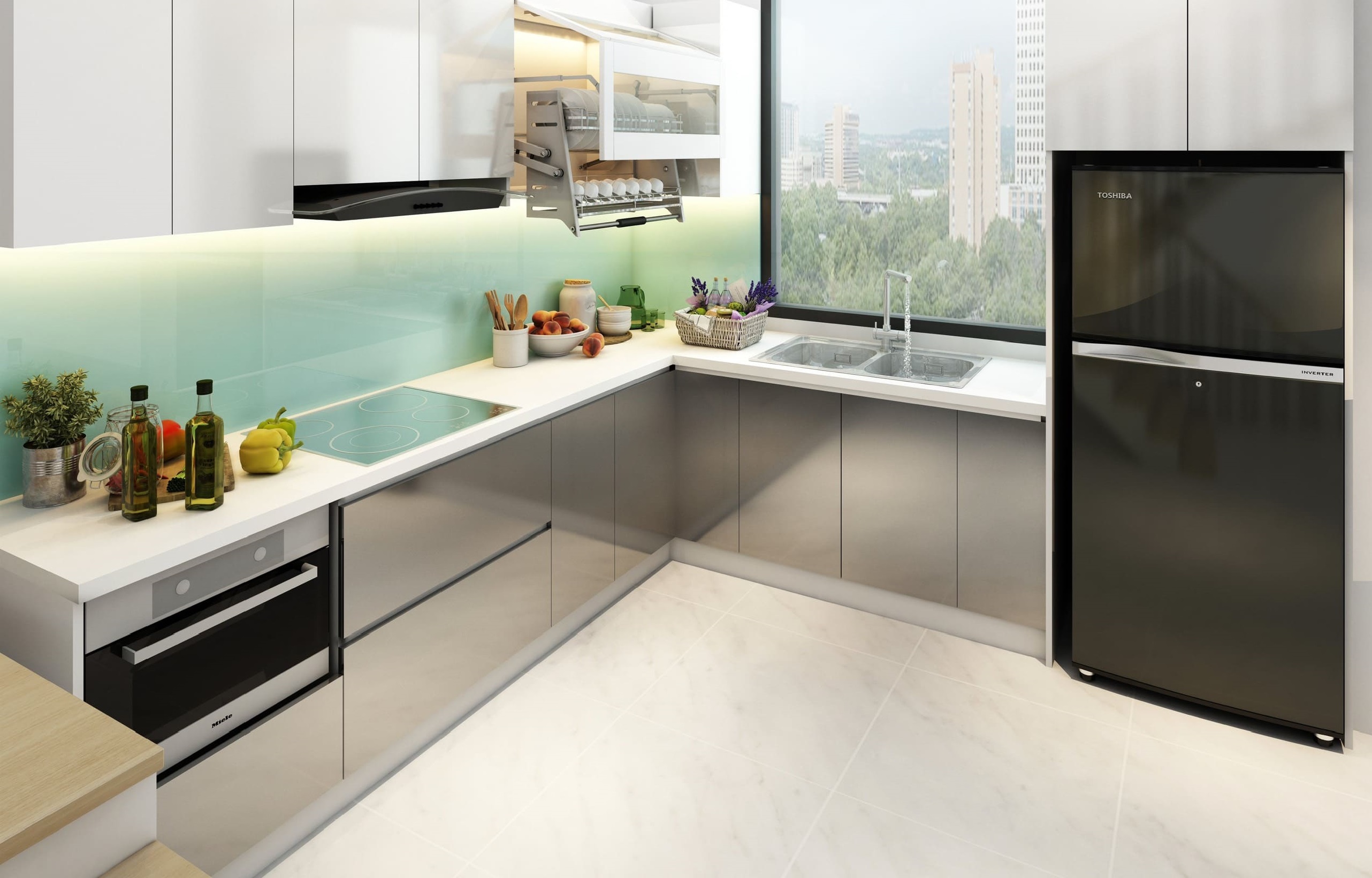 Đặt bếp ở nơi có tường Bếp là yếu tố chính trong nhà bếp, tương tự giường ngủ trong phòng ngủ, hay bàn làm việc ở trong phòng làm việc. Bếp gần tường tạo nên sự vững chắc, bền bỉ đồng thời tạo cảm giác an tâm cho người sử dụng. Trong phong thủy, điều này có ý nghĩa của sự bền vững, phát triển tiền tài và sự nghiệp.