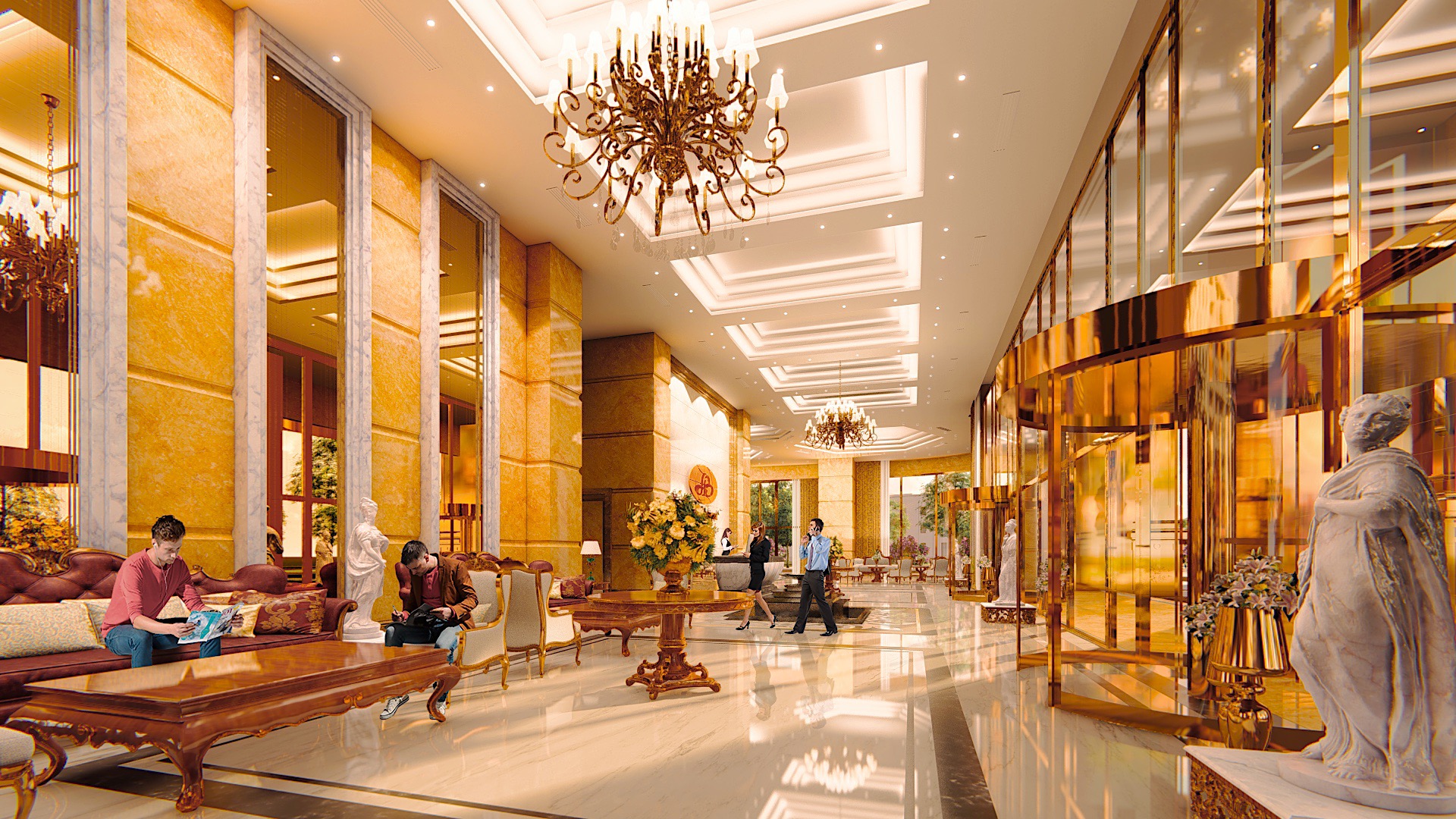 Thiết kế sảnh tại Hanoi Golden Lake