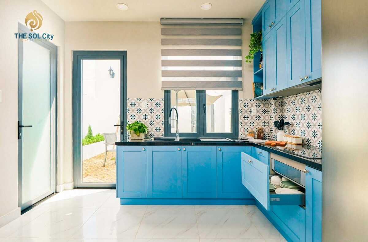 Nhà bếp với tông màu nhẹ nhàng