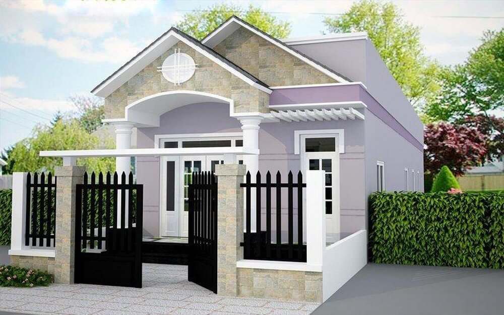 Mẫu nhà cấp 4 3PN mái thái sang trọng