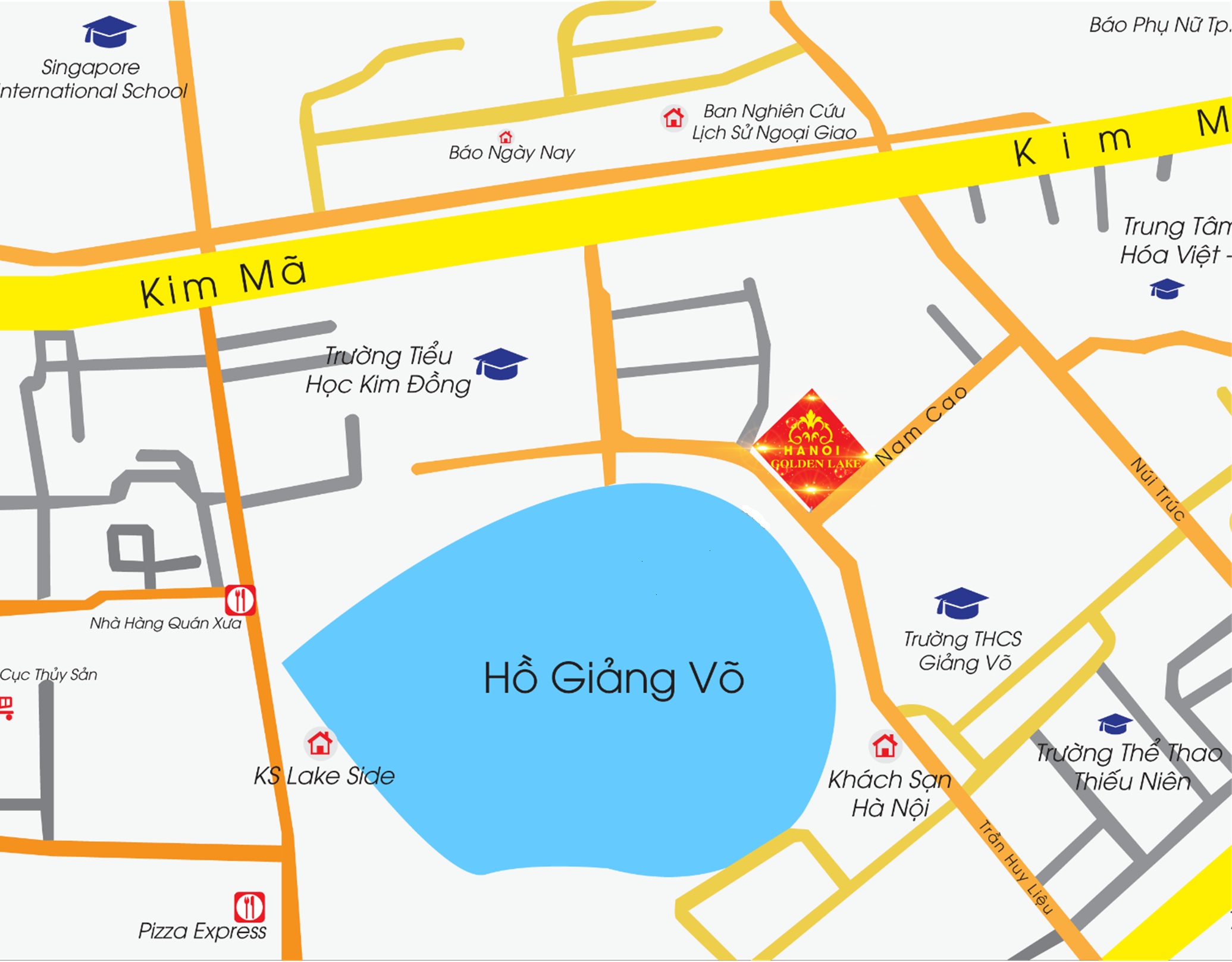 Vị trí dự án Hanoi Golden Lake