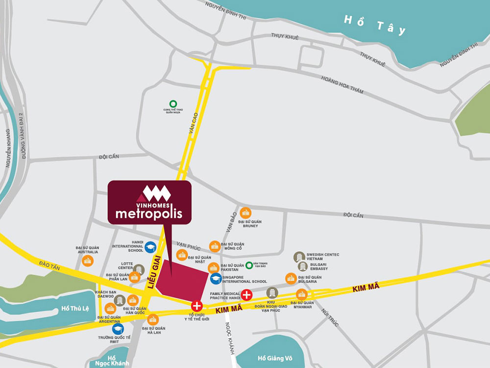 Vị trí Vinhomes Metropolis